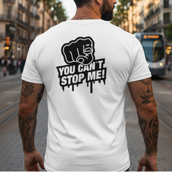 Мъжка стилна тениска - You can't stop me