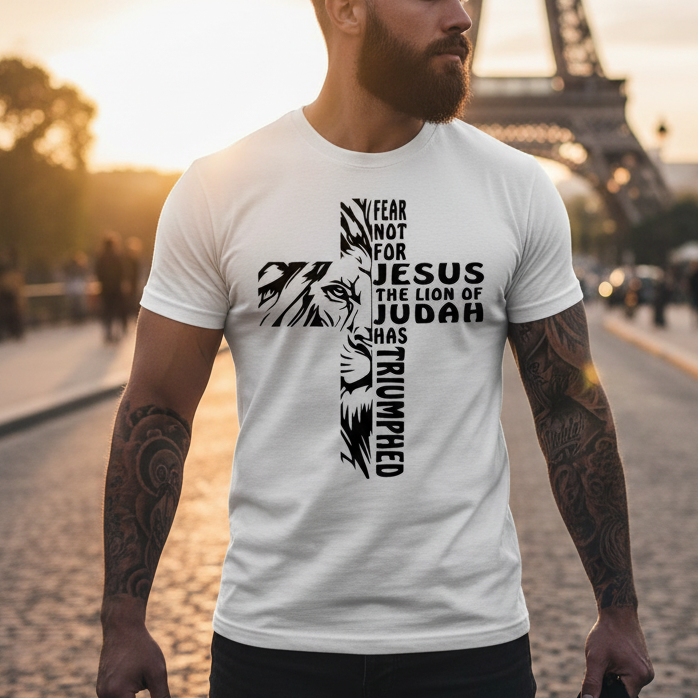 Мъжка стилна тениска - Jesus Lion