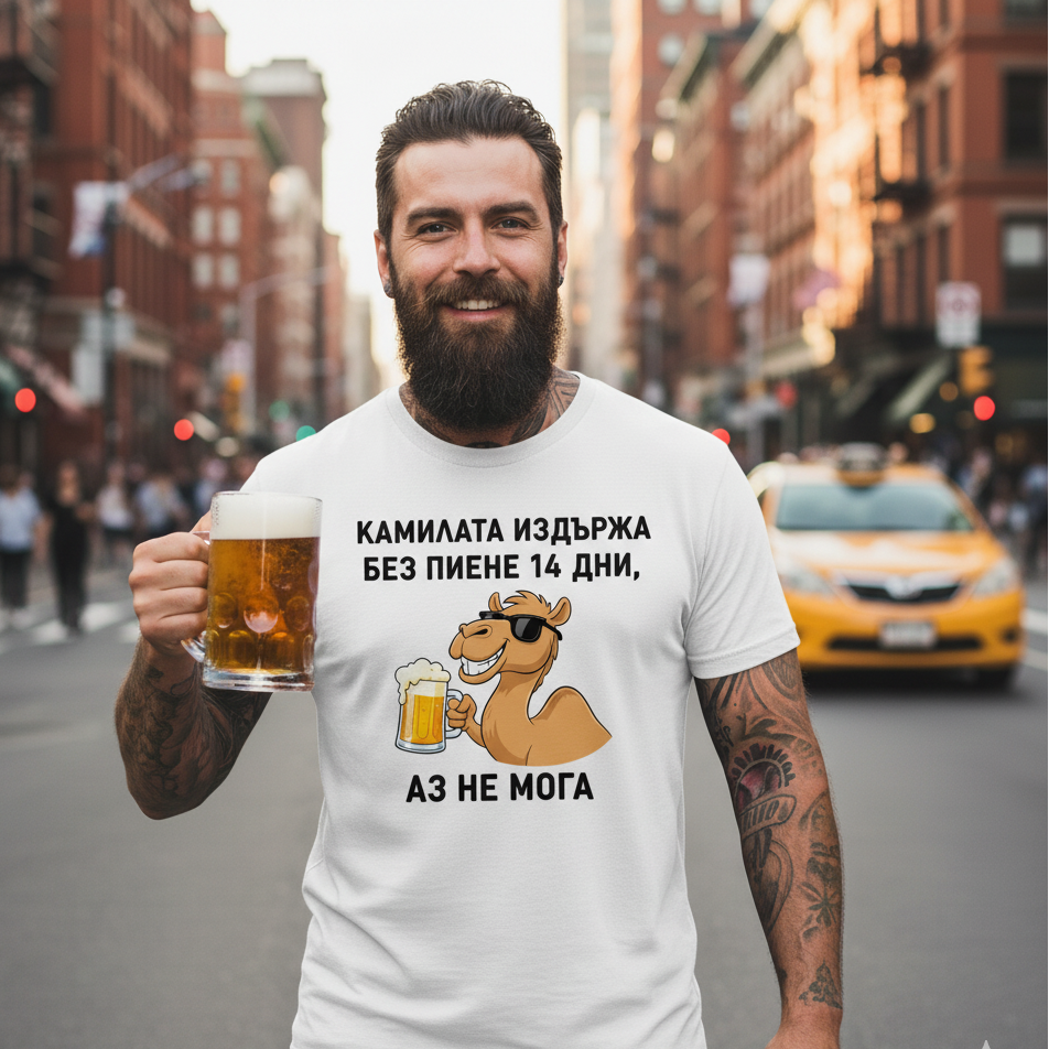 Тениска - Камилата издържа без пиене 14 дни