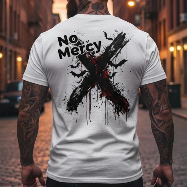 Мъжка стилна тениска - No mercy