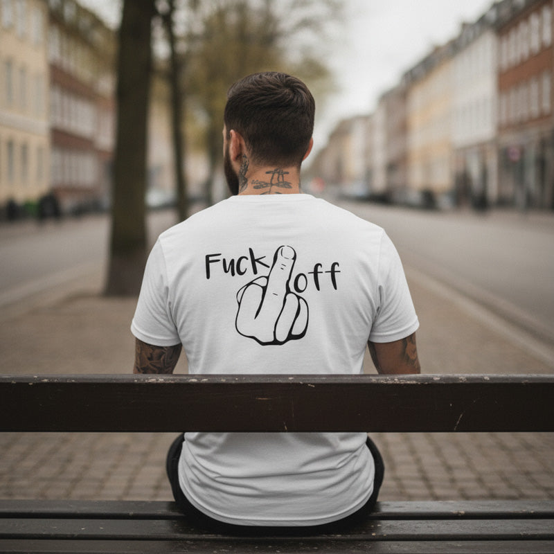 Мъжка стилна тениска - Fk off - M537