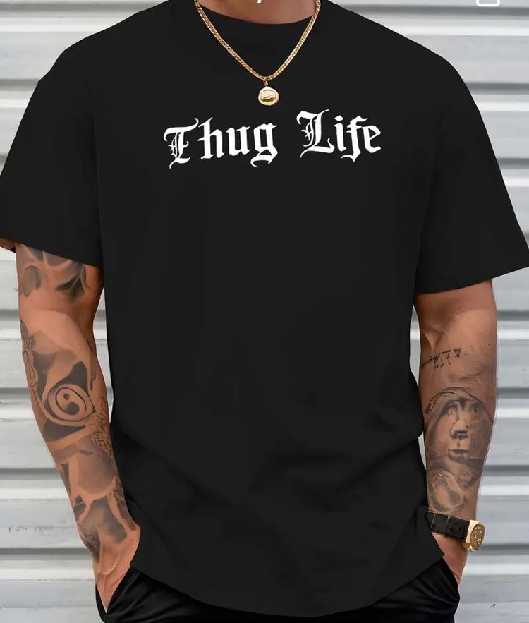 Мъжка стилна тениска – Thug life