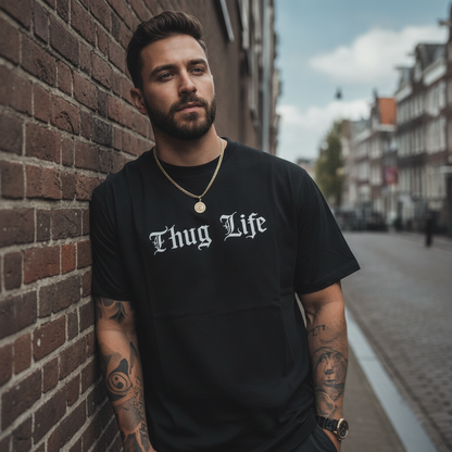 Мъжка стилна тениска – Thug life M502