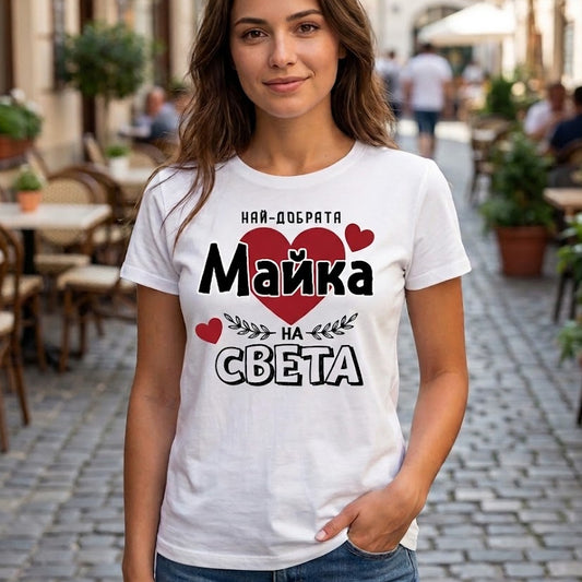 Дамска тениска - Най-добрата Майка на света 2