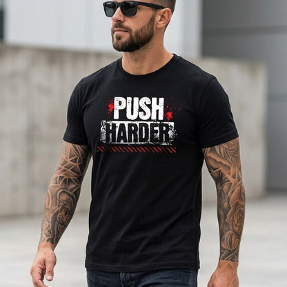 Мъжка тениска - Push harder M127