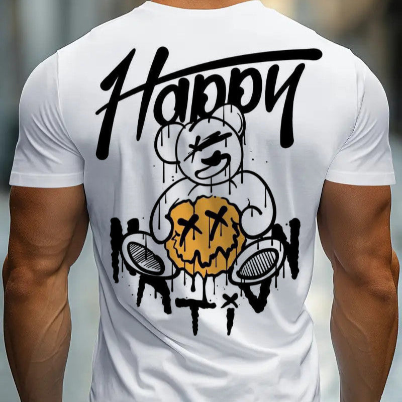 Мъжка стилна тениска - Happy