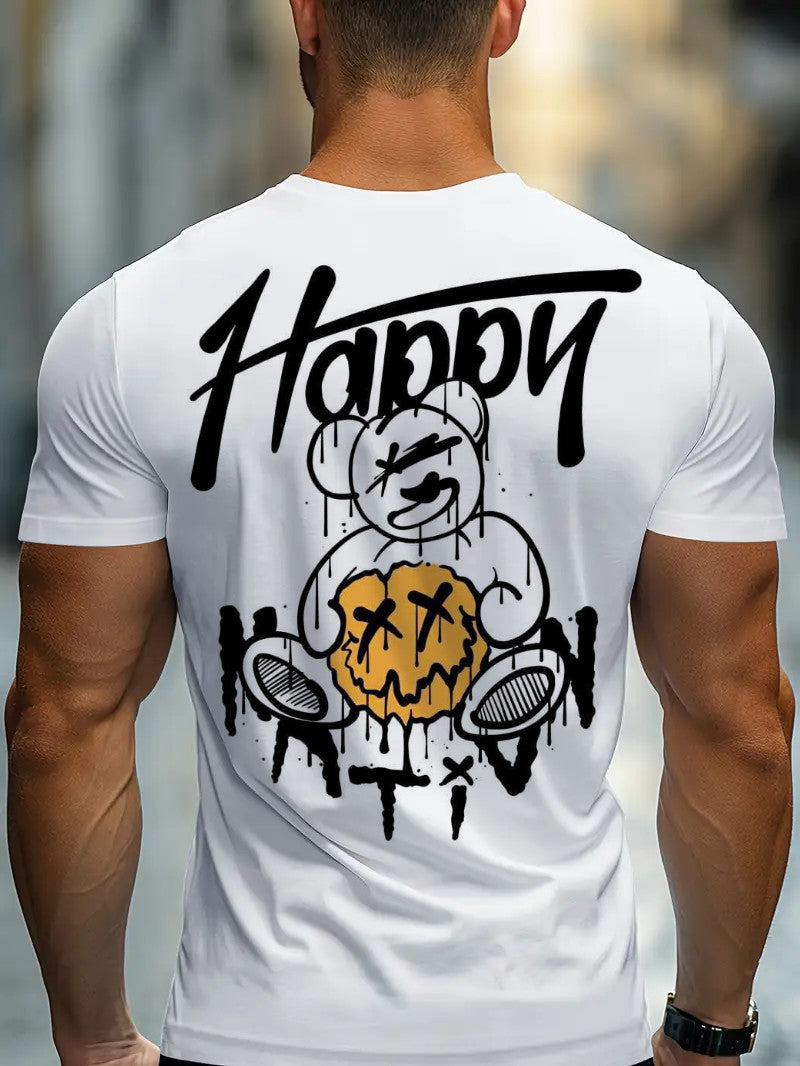 Мъжка стилна тениска - Happy