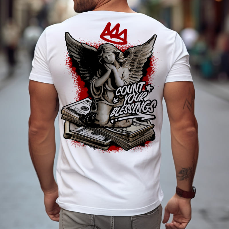 Мъжка стилна тениска - Count your blessing