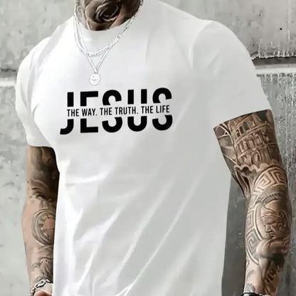 Мъжка стилна тениска - Jesus - M06