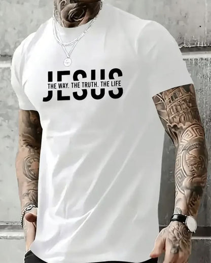 Мъжка стилна тениска - Jesus - M06