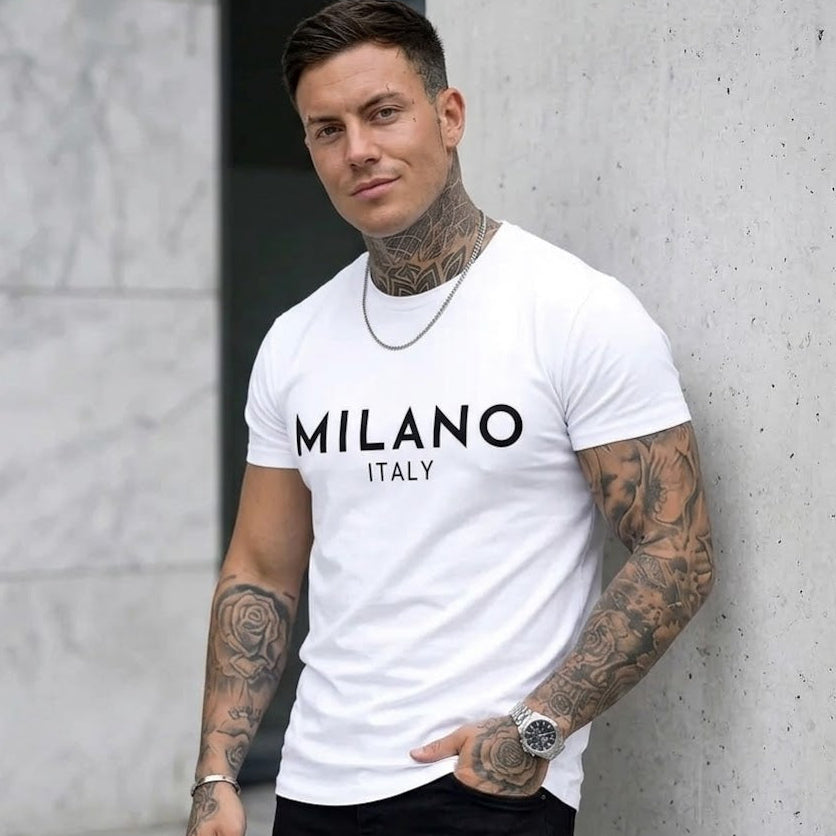 Мъжка стилна тениска - Milano Italy - M09