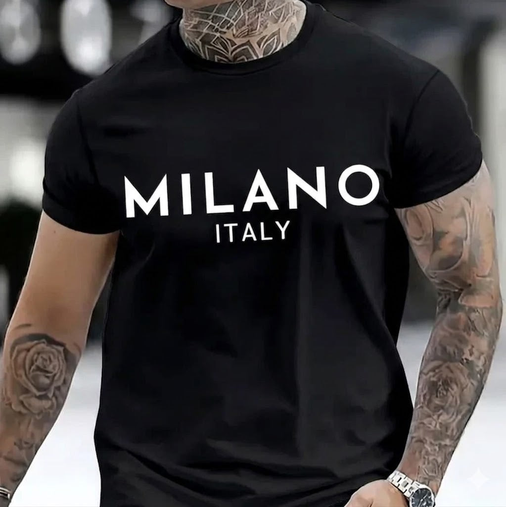 Мъжка тениска - Milano Black M108