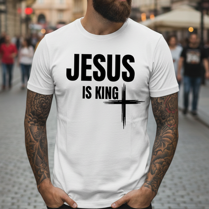 Мъжка стилна тениска - Jesus is king - M545