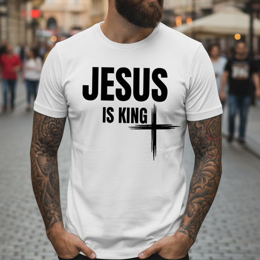 Мъжка стилна тениска - Jesus is king