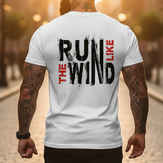 Мъжка стилна тениска - Run like the wind