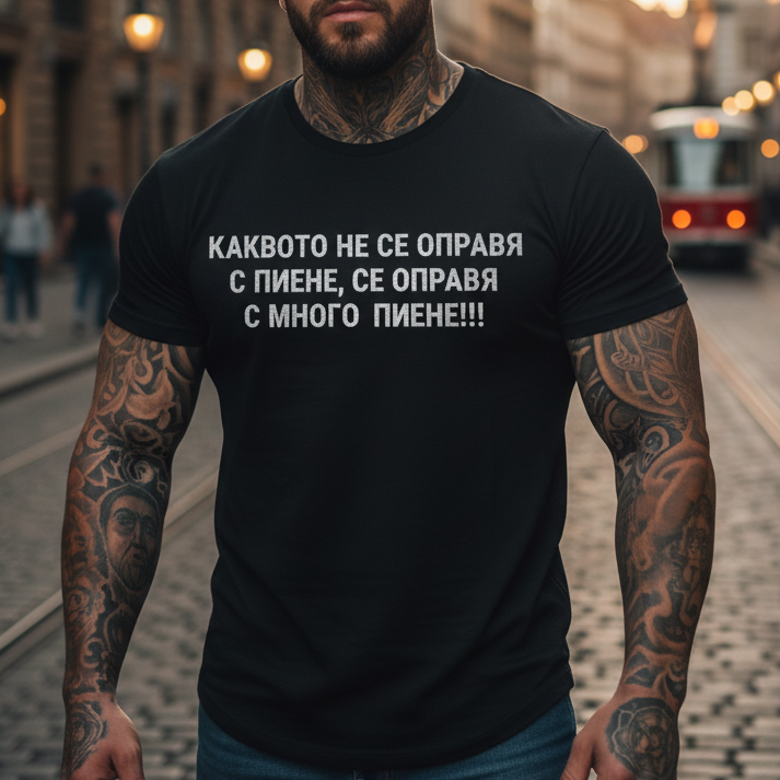 Тениска - Което не се решава с пиене