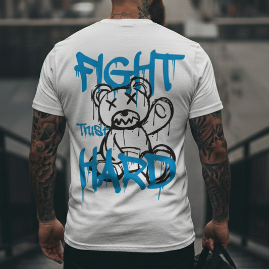 Мъжка стилна тениска - Fight hard