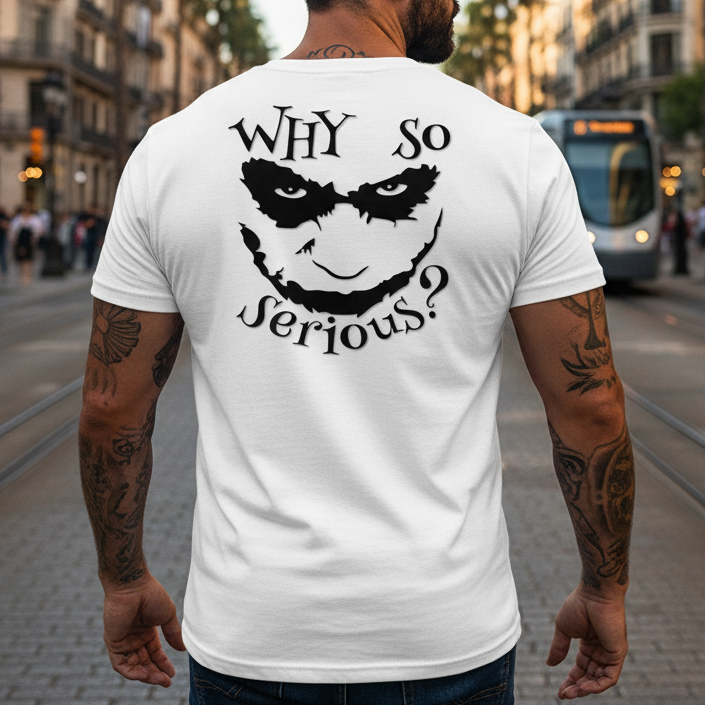 Мъжка стилна тениска - WHY SO SERIOUS? 4