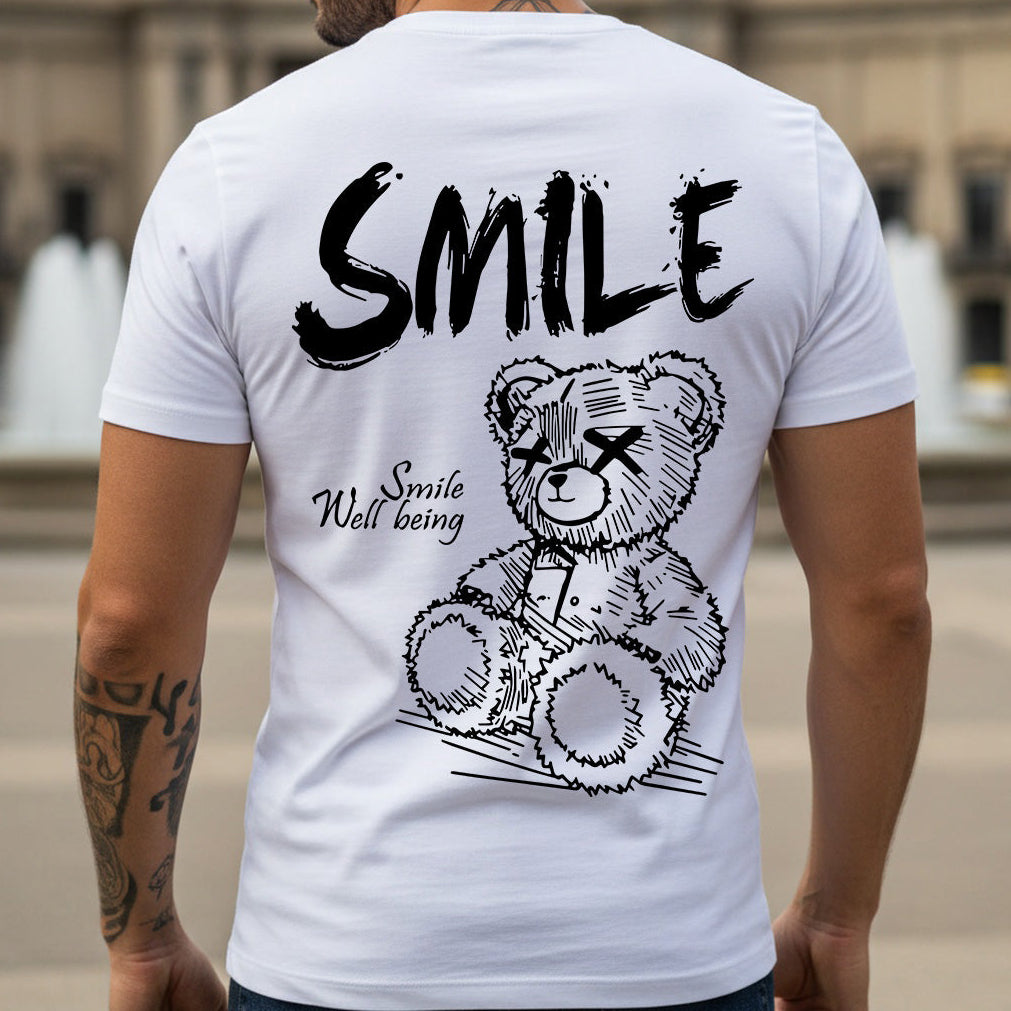 Мъжка тениска - Smile Bear (Back) M146