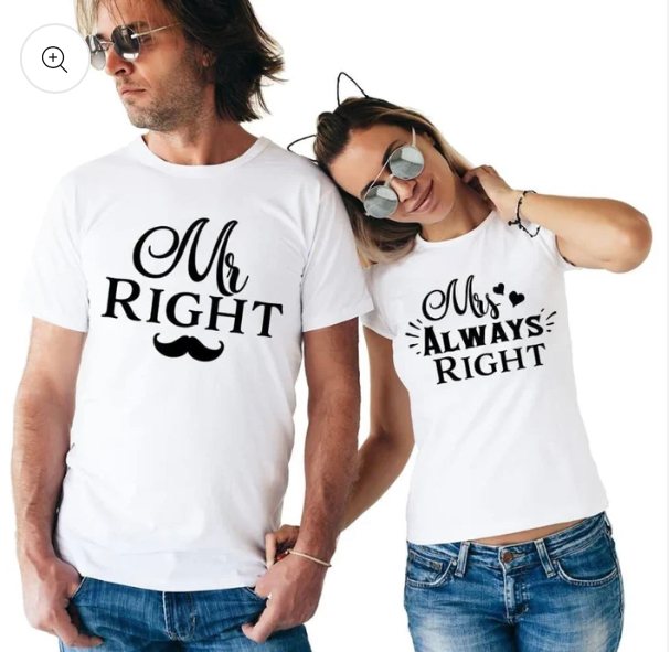 Тениски за двойки - Mrs always right