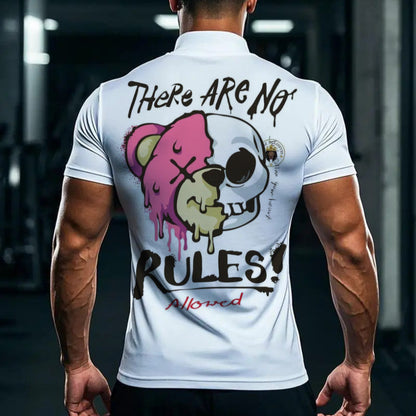 Мъжка стилна тениска - There are no rules allowed - M508