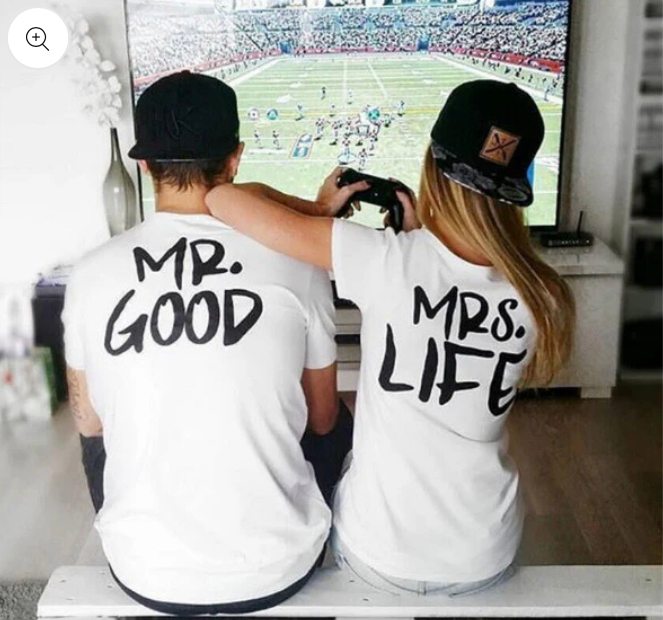 Тениски за двойки - Mr Good Mrs life