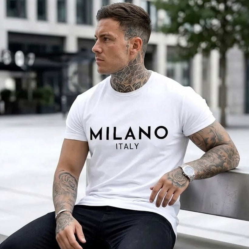 Мъжка стилна тениска - Milano Italy - M09
