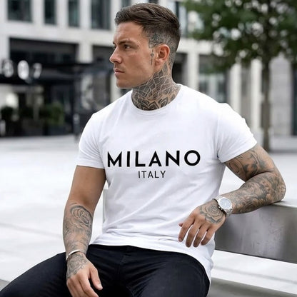 Мъжка стилна тениска - Milano Italy - M09