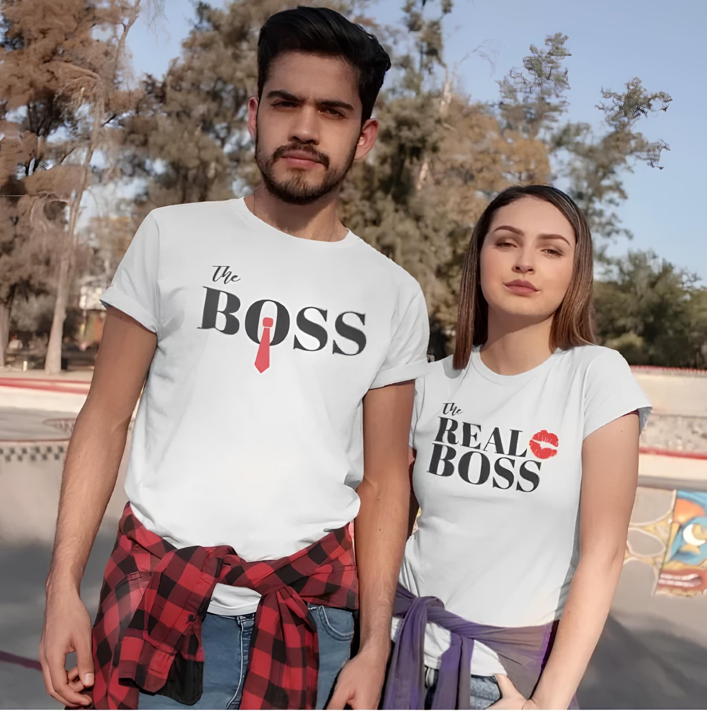 Тениски за двойки - The boss&The real boss