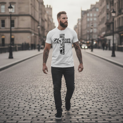Мъжка стилна тениска - Jesus Lion - M528
