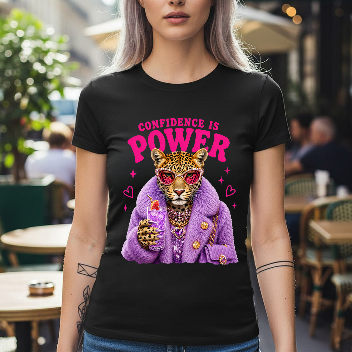 Дамска тениска - Confidence Is Power W136